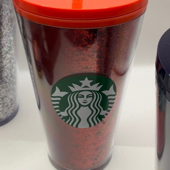 Lot (3) Starbucks Holiday 2020 Grande Sparkly Tumblers White, Gold, & Red! NWT! - Picture 4 of 5